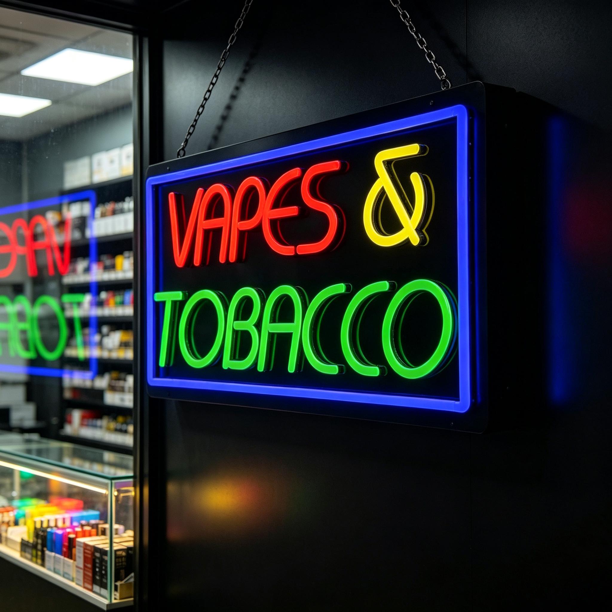 Letreiro de néon com tema de t - Vaping Store avaliação e preço